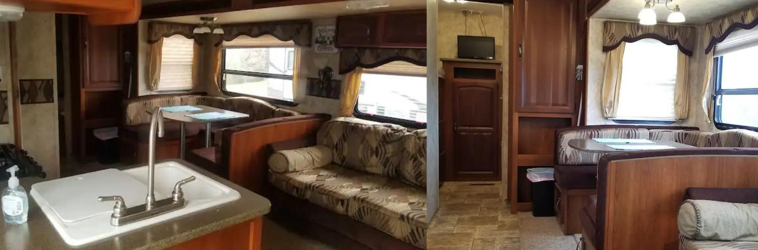 interior of camper